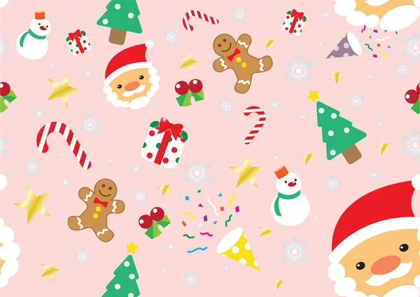 Weihnachten Symbol Und Dekorierten Hintergrund Und Tapete Auf Rosa Hintergrund — Stockvektor