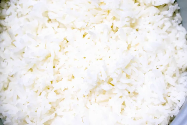 Hintergrund und Textur von gekochtem Reis, um gut und sauber auszusehen — Stockfoto