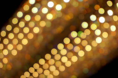 Bulanık ve bokeh yansıma aydınlatma ışık bubs elektrikli yan ve perspektif görünüm etiketinde.