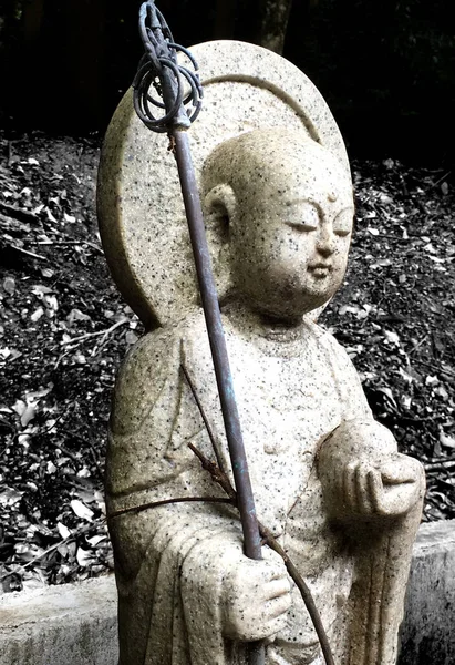 Primer Plano Cosechar Estatuas Japonesas Buddha — Foto de Stock