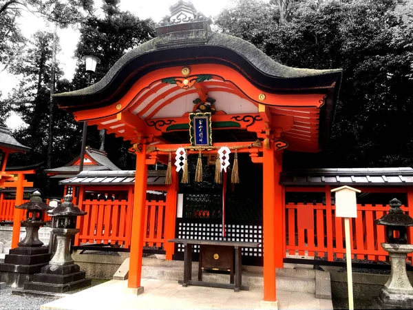 Liten Helgedom Vid Fushimiinari Taisha Temple Kyoto Japan — Stockfoto