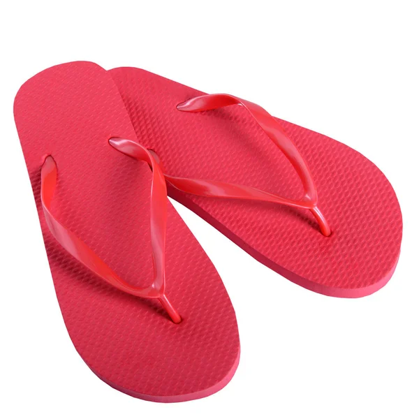 Yaz lastik flip flop kırmızı ayakkabılar 