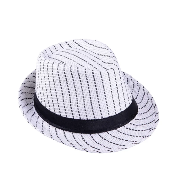 Полосатая шляпа изолирована на белом — стоковое фото