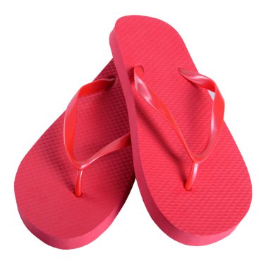 Yaz lastik flip flop kırmızı ayakkabılar 