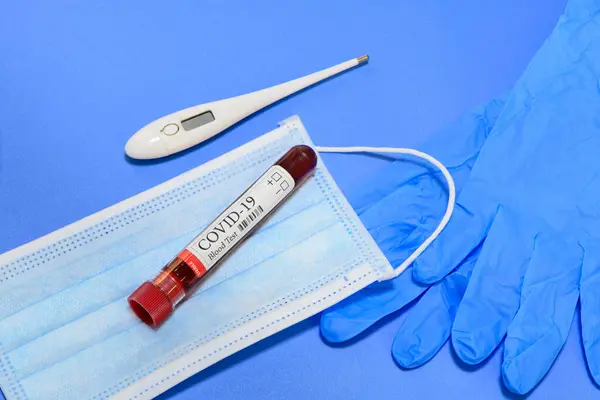 Covid Test Laboratory Sample Blood Testing Diagnosis Coronavirus Infection Medicine — Stock Photo, Image