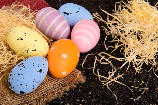 Velikonoční Pohlednice Vajíčky Pro Křesťanskou Sezónní Dovolenou — Stock fotografie