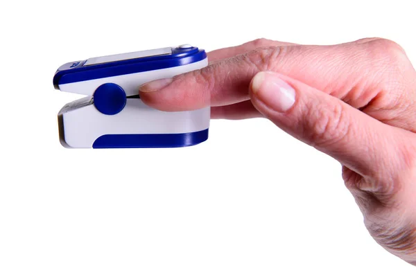Fingertip Oxygen Sensor Pulse Rate Health Testor Oximeter Imagem Estoque — Fotografia de Stock