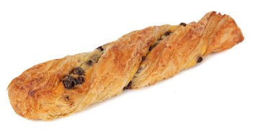 Beyaz arka planda çikolata örgüsü