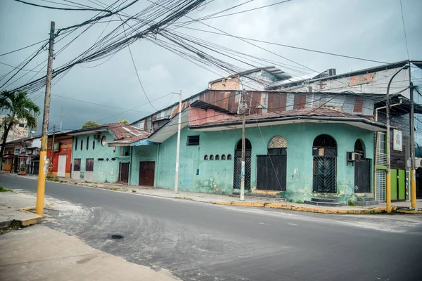 Iquitosのペルーのロックダウン中の空の通り — ストック写真