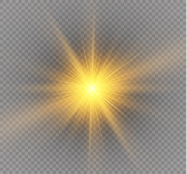 Effet lumineux. Étoile éclatée d'étincelles. Illustration vectorielle. — Image vectorielle
