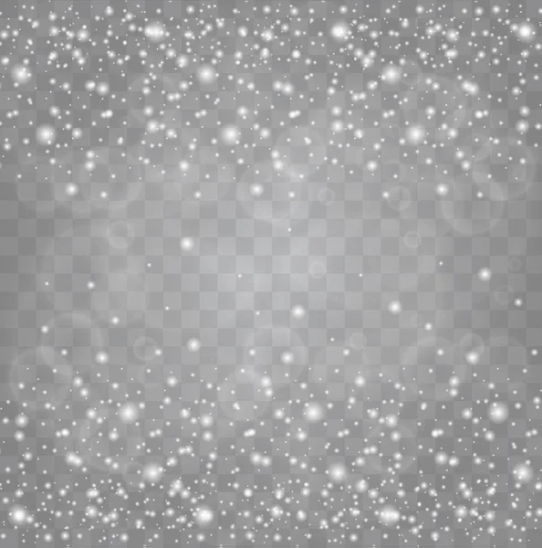 Chispas blancas y estrellas doradas brillan efecto de luz especial. El vector brilla sobre un fondo transparente. Resumen de Navidad — Archivo Imágenes Vectoriales