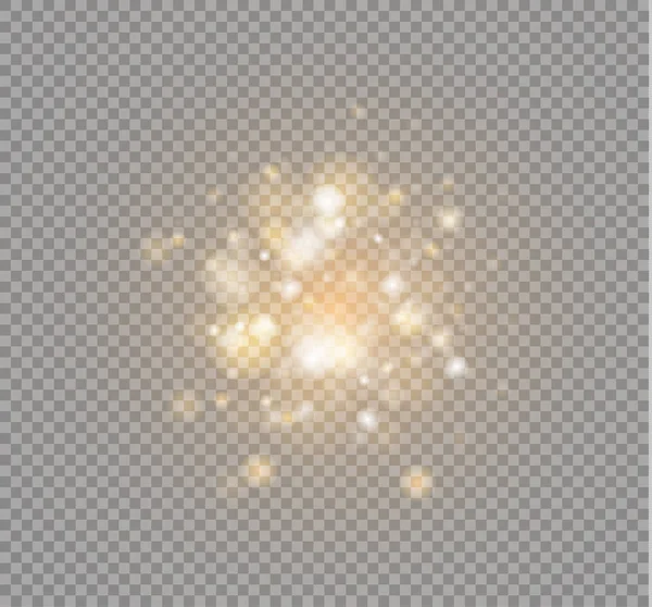 Chispas blancas y estrellas brillo luz especial effect.snow . — Archivo Imágenes Vectoriales