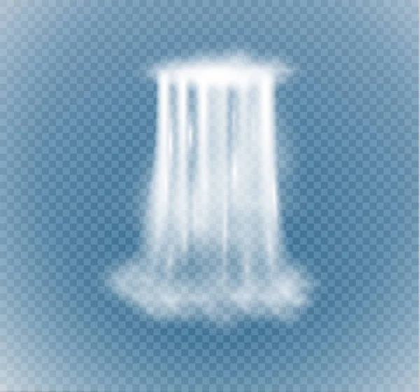 Cascada, aislada sobre fondo transparente.ilustración vectorial. Una corriente de agua — Vector de stock