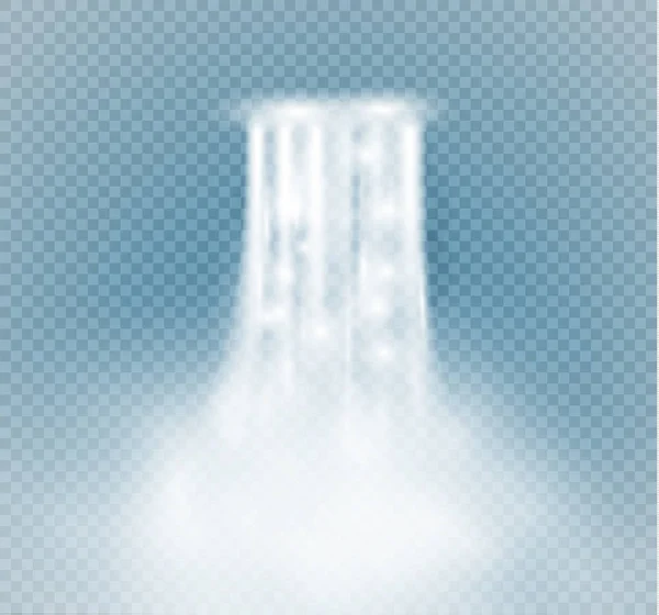 Waterfall, isolated on transparent background.vector illustration. A stream of water — Stock Vector
