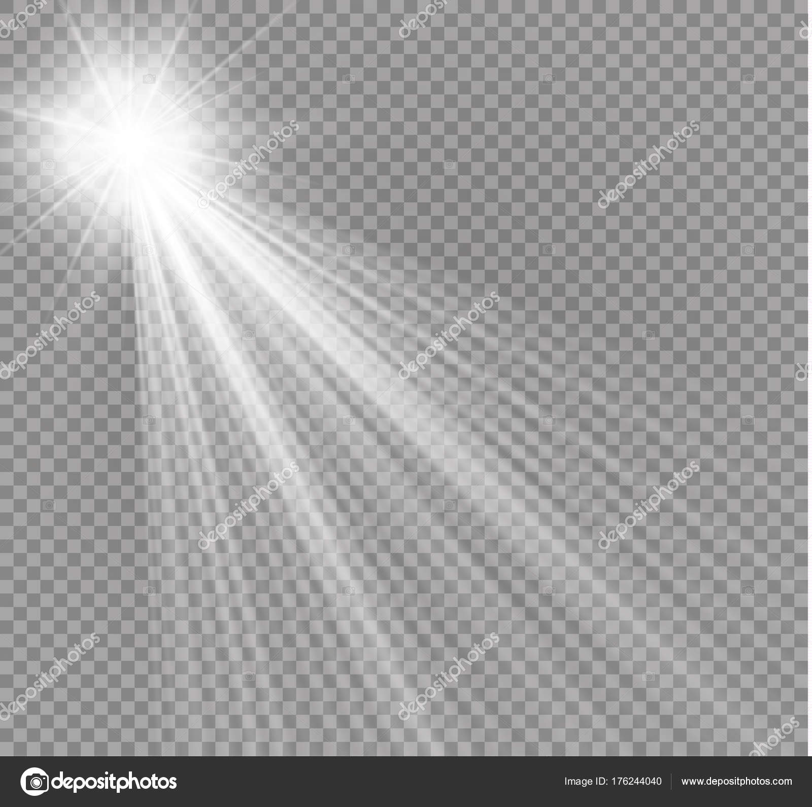 векторный прозрачный солнечный свет. лучи на прозрачном фоне. световые лучи на прозрачном фоне. белые блики на прозрачном фоне. белые лучи.