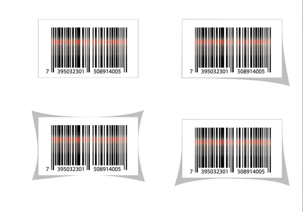 Realistisches Strichcode-Symbol. Ein moderner einfacher flacher Barcode. Marketing, das Konzept des Internets. Modisches Vektorzeichen eines Markennamens für Website-Design, mobile Anwendung. Strichcode-Logo. — Stockvektor