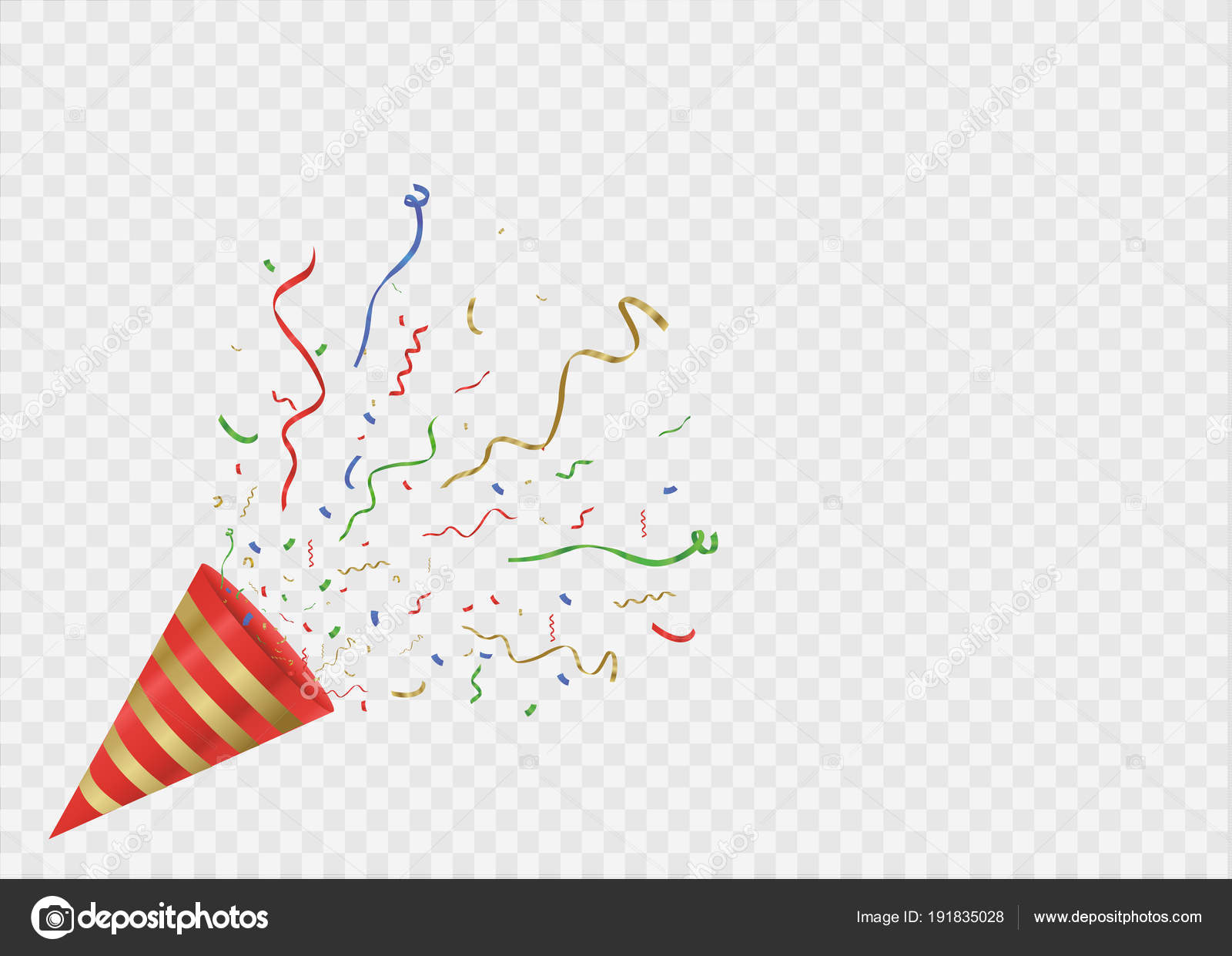 Gold Streamers Set Golden Serpentine Ribbons Isolated On