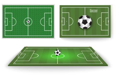 topu çimenlerin üzerinde yatıyor. bir futbol maçı. vektör çizim. Bir güzel bir top ve yeşil çim. Futbol Ligi el ilanı tasarım şablonu. Futbol poster davet Futbol Spor.