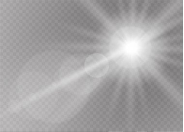 Vektör şeffaf güneş ışığı özel lens flare ışık effect.clouds