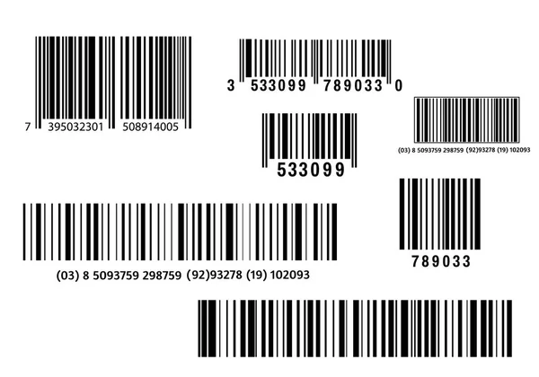 Icône de code à barres réaliste. Un code à barres plat simple et moderne. Marketing, le concept d'Internet. Signe vectoriel à la mode d'une marque commerciale pour la conception de site Web, application mobile. Code à barres logo — Image vectorielle