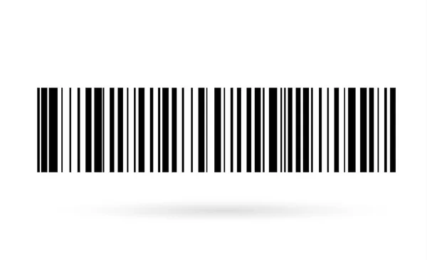 Icono de código de barras realista. Un moderno código de barras plano simple. Marketing, el concepto de Internet. El signo a la moda vectorial de la marca comercial para el diseño del sitio web, la aplicación móvil. Código de barras logo — Archivo Imágenes Vectoriales