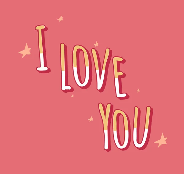 Miluji you.heart.Fashion vtipný slogan s cherry patch pro trička a oblečení grafické vektorové ilustrace Print.vector. — Stockový vektor