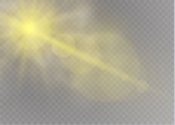 Vetor luz solar transparente lente especial chama luz effect.clouds —  Vetores de Stock
