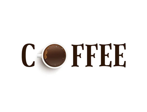 Ik hou van koffie. Een afspraak met een kopje koffie. — Stockvector
