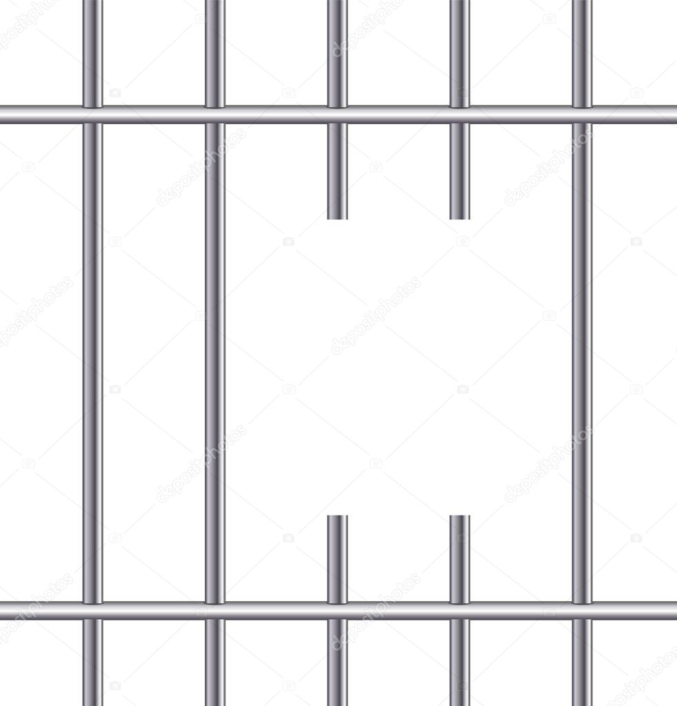Realistic metal prison grilles.Thuster machine, iron prison cell.metallic product.Vector ilustration.