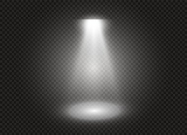 Altın parlayan kümesi üzerinde şeffaf arka plan izole etkileri ışıklar. Güneş ışınları ile flash ve spot. Parlama ışık efekti. Yıldız patlaması ile parıldıyor.