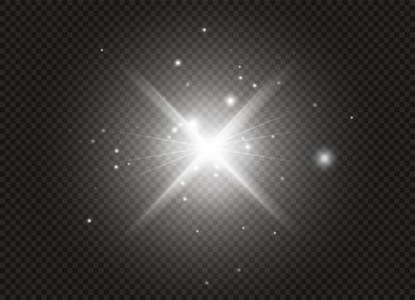 Vektör şeffaf güneş ışığı özel lens flare ışığı efekti. Güneş flash.