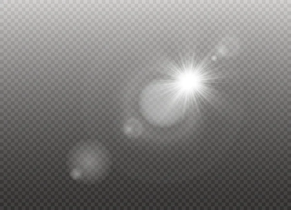 Vektor transparente Sonnenlicht spezielle Linse Flare Lichteffekt. Sonnenblitz. — Stockvektor