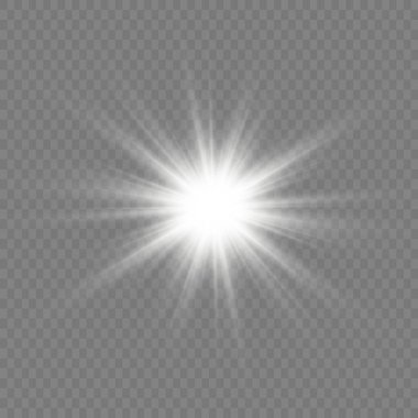 White bright Star.  clipart