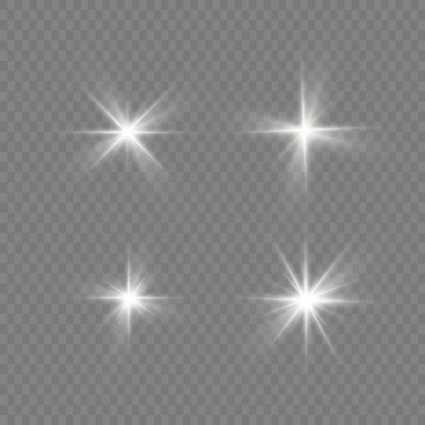 Estrella blanca brillante . — Vector de stock