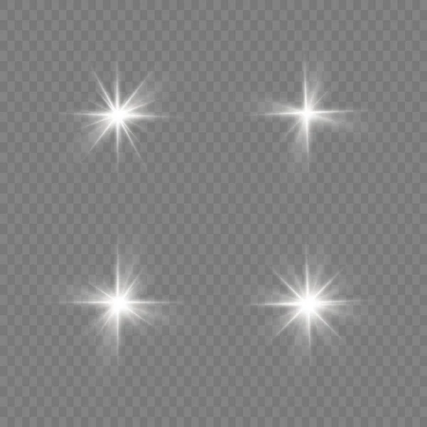 Weißer heller Stern. — Stockvektor