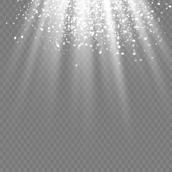 Étincelles blanches poussière . — Image vectorielle