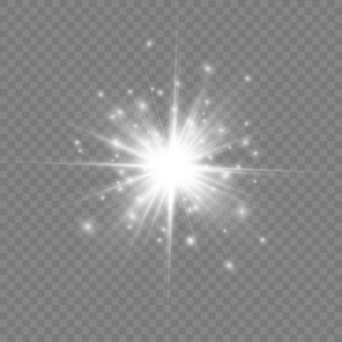 Beyaz parlak yıldız. 