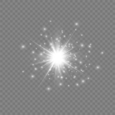 Beyaz parlak yıldız. 