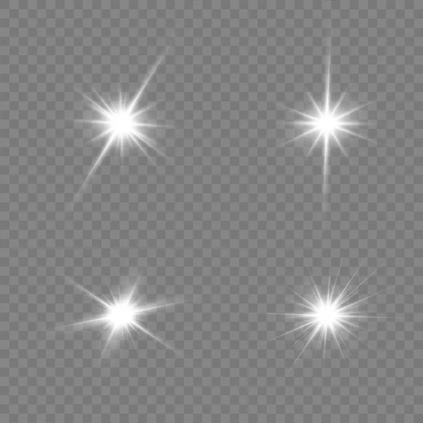 Étoile blanche brillante . — Image vectorielle