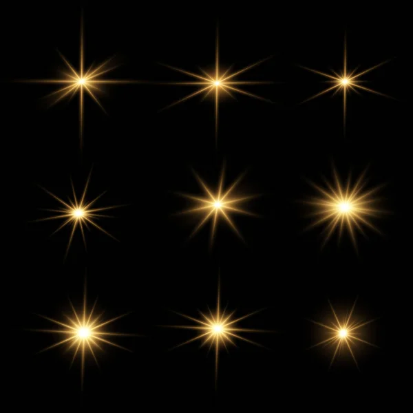 Set bright Star. — Stock Vector