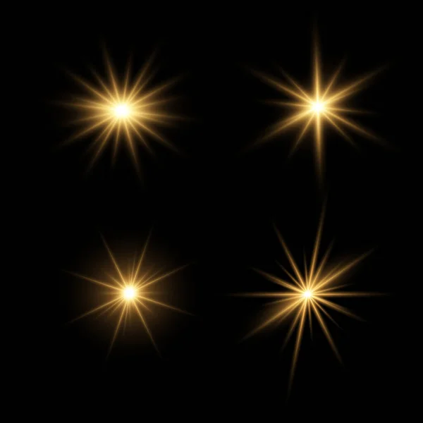 Définir étoile brillante . — Image vectorielle