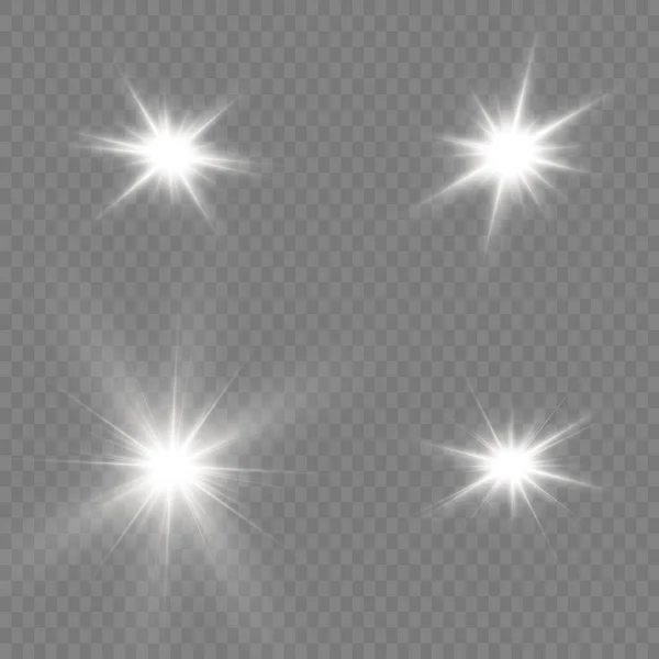 Estrella blanca brillante . — Vector de stock