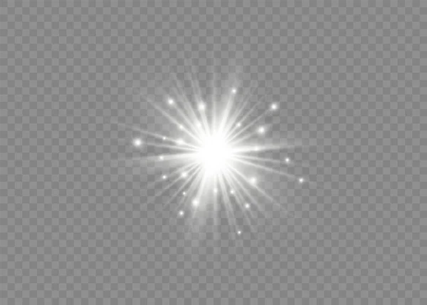 Estrella blanca brillante . — Vector de stock