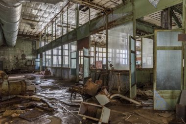 Pripyat terk edilmiş Jüpiter fabrikada