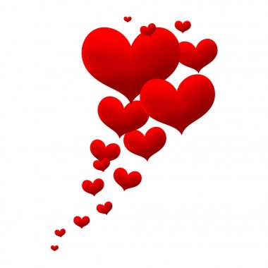 Kalp seviyorum. Dekoratif kalp arka plan çok Sevgililer kalp ile. Vektör çizim tebrik için.