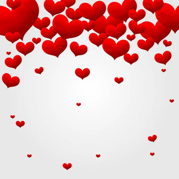 Láska Srdce Dekorativní Srdce Pozadí Množstvím Valentines Srdce Vektorové Ilustrace — Stockový vektor
