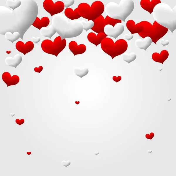 Láska Srdce Dekorativní Srdce Pozadí Množstvím Valentines Srdce Vektorové Ilustrace — Stockový vektor