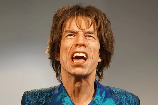 8 Mayıs. Çek Cumhuriyeti'nin başkenti Prag'da balmumu heykeller Grevin Müzesi 2017: Mick Jagger - müzisyen solisti ve vokalist Rolling Stones'un o ünlü oldu dünya çapında