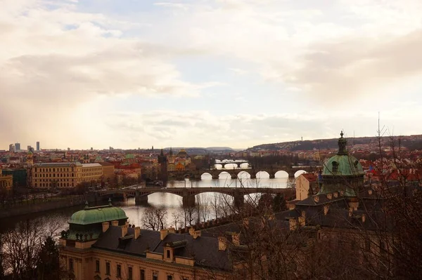 Panorama stolicy Pragi w Republice Czeskiej — Zdjęcie stockowe