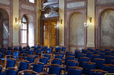 1.5.2018 iç Valdstejn Sarayı Prag, Çek Cumhuriyeti başkenti. Eski Senato.